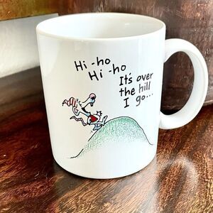 Shoebox Greetings “over the hill I go” coffee mug